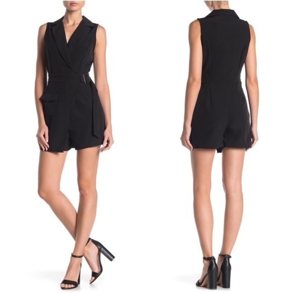 NSR Black Sleeveless Romper